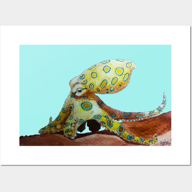 Blue-ringed Octopus Wall Art by KateBlubird
